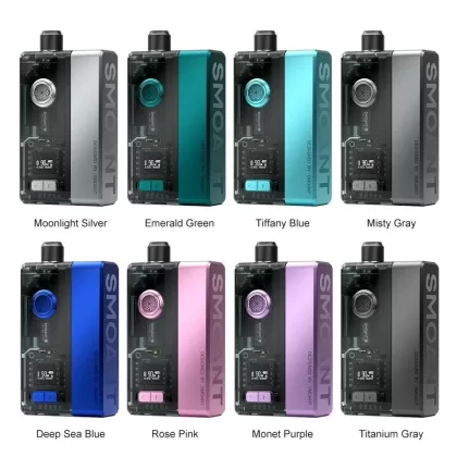 Smoant Knight AIO 90W Vape Kit - colors#Moonlight Silver>Misty Gray>Titanium Gray>Emerald Green>Deep Sea Blue (207E1A)
