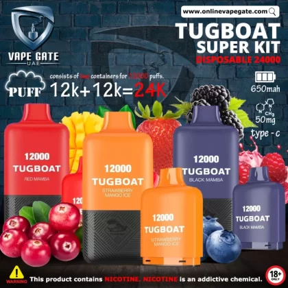 Tugboat Super 24000 Puffs Disposable Vape - 50 mg / Red Mamba