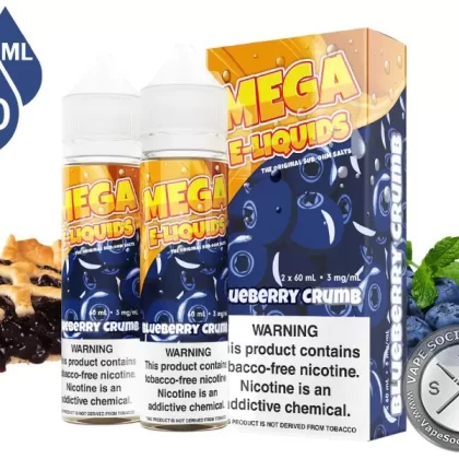 Blueberry Crumb MEGA E-LIQUIDS 2x60ml