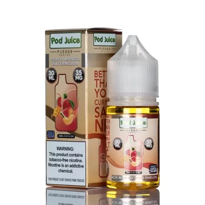 Pod Juice Salt PJ5000 - Peach Mango Watermelon - 30ml (DISCONTINUED) - 35mg
