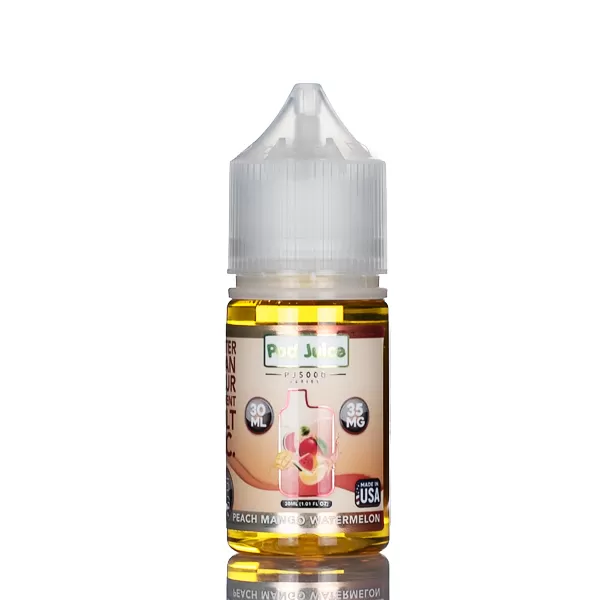Pod Juice Salt PJ5000 - Peach Mango Watermelon - 30ml (DISCONTINUED) - 35mg - Image 2