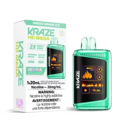 Kraze HD Mega – Green Grape Ice