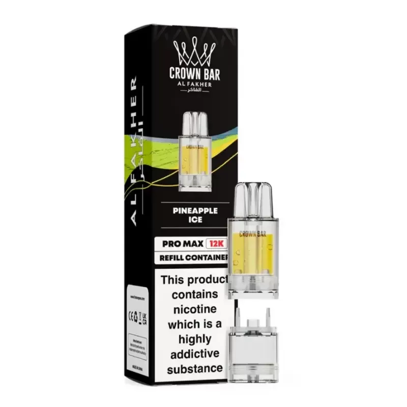 Al Fakher Crown Bar Pro Max 12K Prefilled Pod Pineapple Ice - Nicotine Strength#20mg (A90FDB)