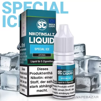 SC Salt Liquid – Ice - Propylenglycol, Pflanzliches Glycerin, Nikotinbenzoat, Aroma, Nikotinmalat; 20mg/ml, 10mg/ml