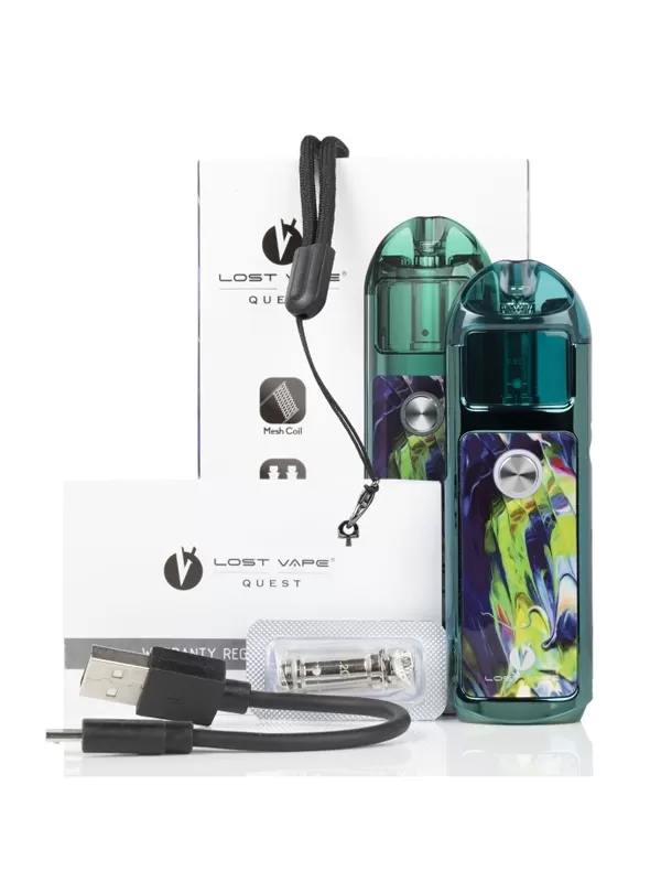 Lost Vape Lyra Pod Vape Kit - Green Peacock - Image 3