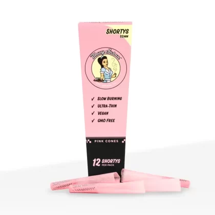 Blazy Susan | Shorty Sized Pre-Rolled Cones | 53mm – Pink – 21 Count - Ejuicewarehouse