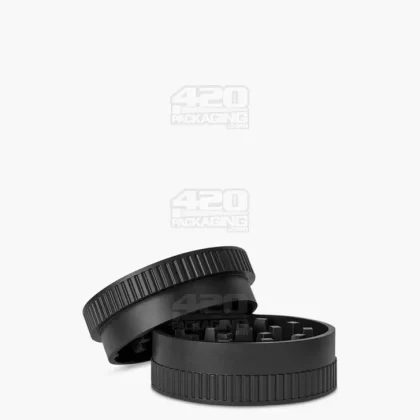 Biodegradable Thick Wall Black Grinder | 2 Piece – 55mm – 12 Count - Ejuicewarehouse