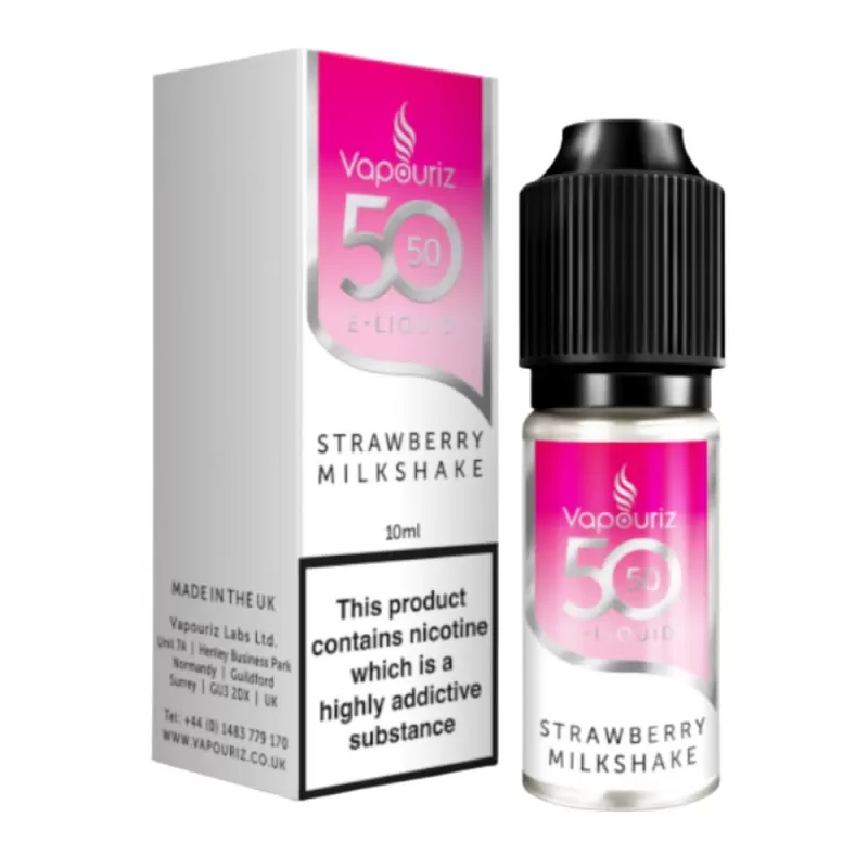 Strawberry Milkshake E-Liquid 50/50 Series by Vapouriz (10ml) - 6mg