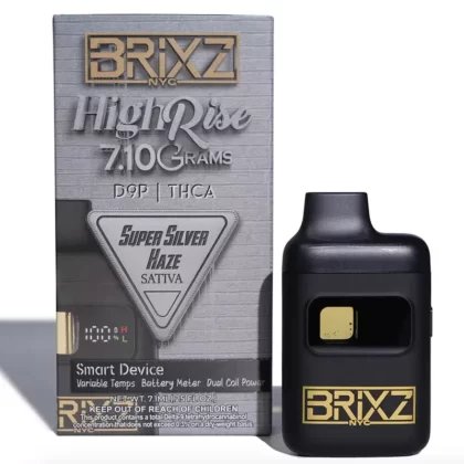 Brixs Highrise THC-A Vaporizer – 7.1g - Strain#Blue Zkittlz>Super Silver Haze>Zookies