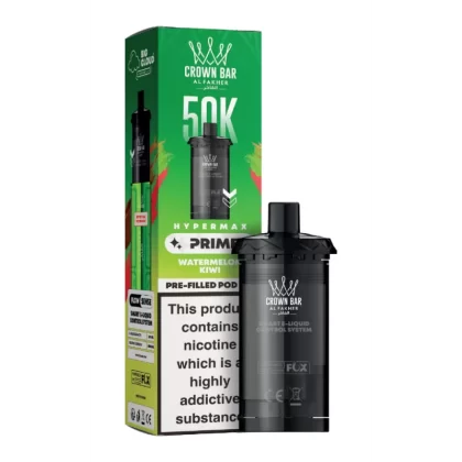 Al Fakher Hypermax Prime 50K Prefilled Pods Watermelon Kiwi - 20mg