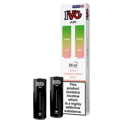 Sour Watermelon Kiwi IVG Air Replacement Pods - 20mg - Vape Product