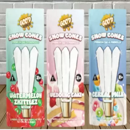 Goo’d Extracts THCa Diamonds 1g Pre-Rolls 3ct - strain#Wedding Cake (Indica)>Watermelon Zkittlez (Indica)>Cereal Milk (Hybrid) (7B6745)