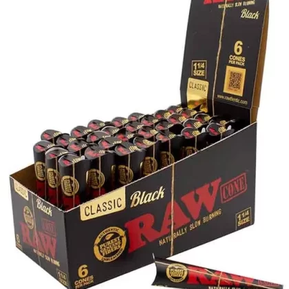 Raw Black Cones – 1 1/4