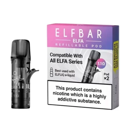 Elf Bar Elfa 2ml Refillable Replacement Pods (2 Pack) - 1.1 Ohm