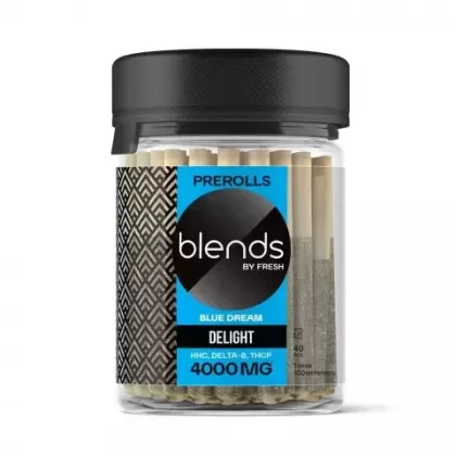 Delight Blend – 1g Blue Dream Pre-Rolls – 100mg HHC, D8, THCP – Blends by Fresh – 40 Joints