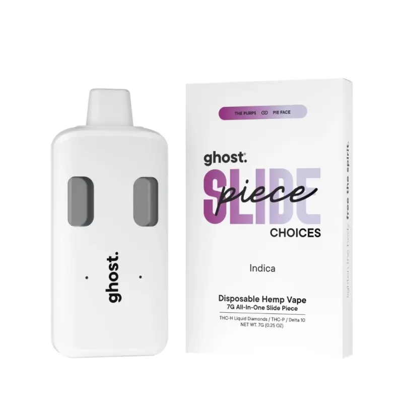 Ghost Slide Piece THC Blend 7G Vape - blueberry muffin, chem dog
