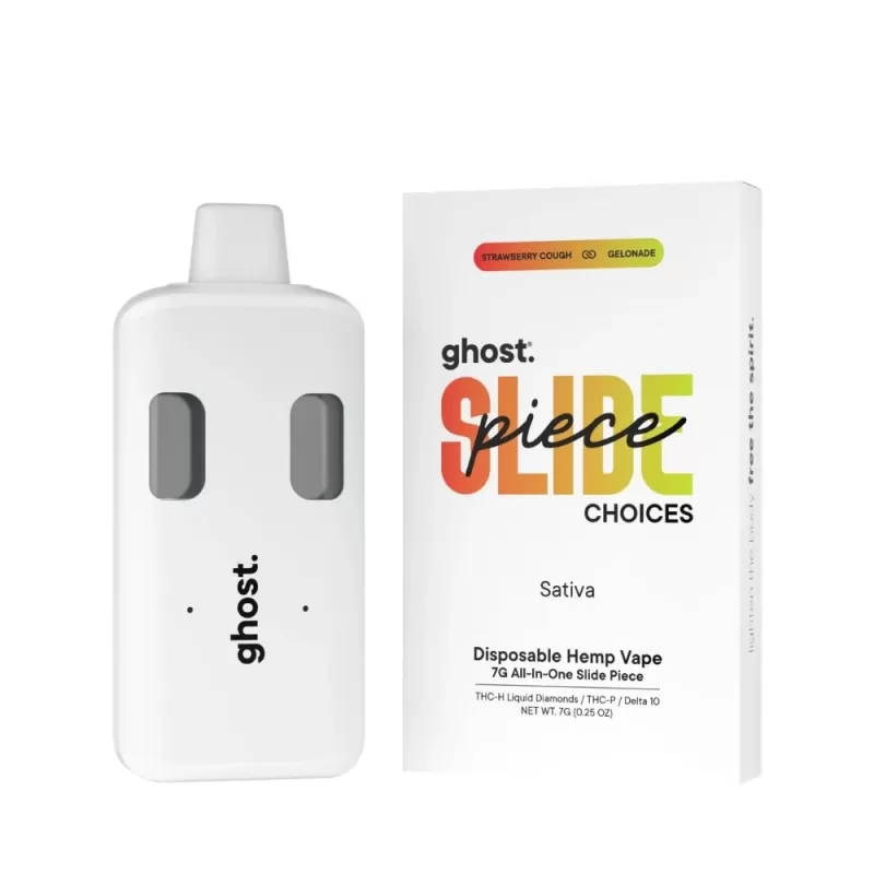 Ghost Slide Piece THC Blend 7G Vape - blueberry muffin, chem dog - Image 2