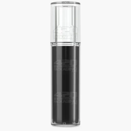 Child Resistant | Vape Cartridge Tube w/ Black Plastic Insert | 80mm – Black – 100 Count
