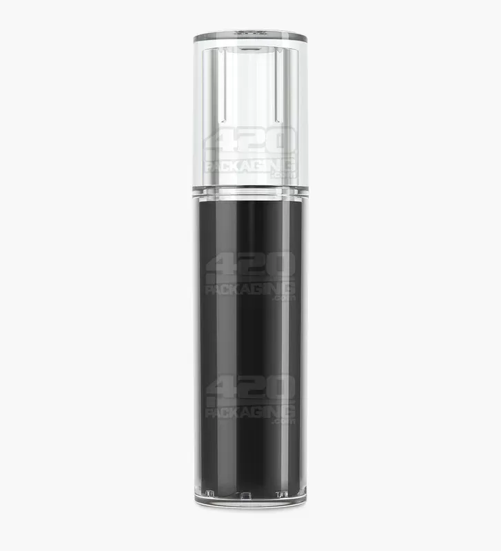 Child Resistant | Vape Cartridge Tube w/ Black Plastic Insert | 80mm – Black – 100 Count