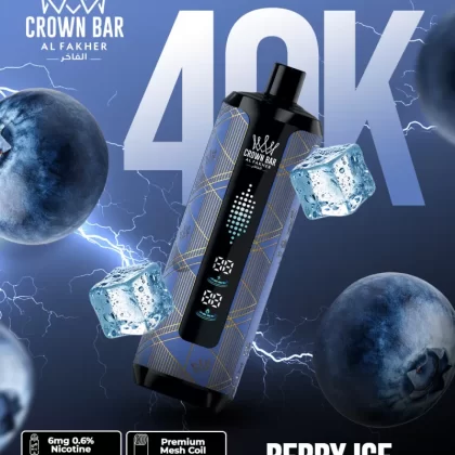 Al Fakher Crown Bar Mega Max 40K - Berry Ice - Crownbar Vape