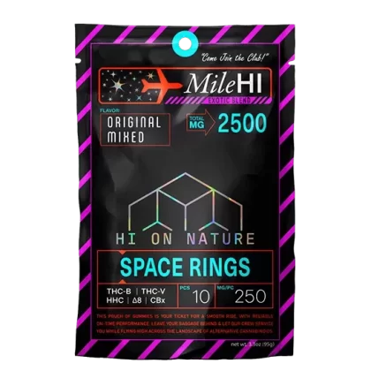 Hi On Nature 2500mg MILE HI BLEND SPACE RINGS – ORIGINAL - Vape Store