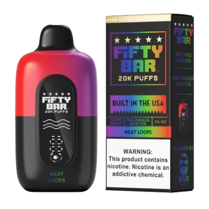 Milky Loops Disposable Vape (20000 Puffs) by Fifty Bar 20K