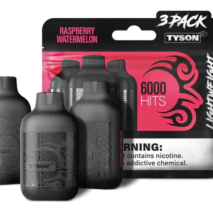 RASPBERRY WATERMELON TYSON 2.0 VAPE Lightweight 3 Pack - Huffvape