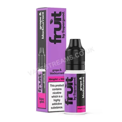 Grape & Blackcurrant Nic Salt E-Liquid by Supergood Fruit - Vapestreams Co