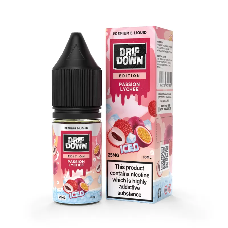 Drip Down Salt- Passion Lychee Ice 10ml (25,50mg) - Vapebar Pk