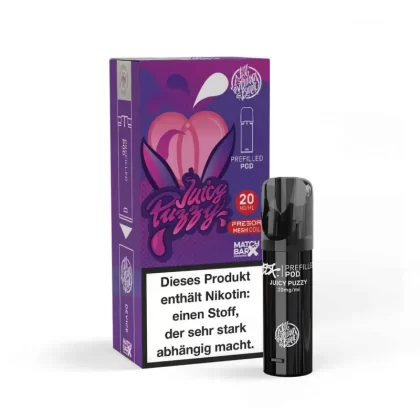 187 Pod – Juicy Puzzy 1er Pack - 187 Pod - by 187 Strassebande / Propylenglykol / Aromastoffe / Glycerin / Nikotinsalz / Cooling Agent