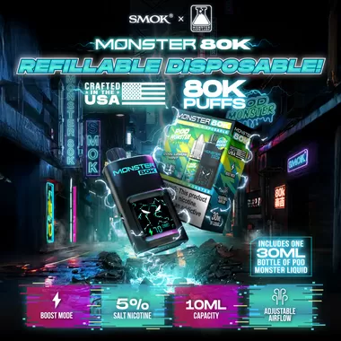 Monster 80K Refillable Disposable - strawberry ice