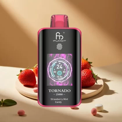 Fumot Tornado 25000 Puffs HD Screen 20ml Strawberry Mint Candy