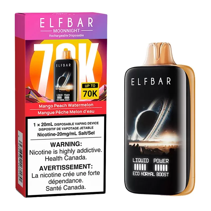 Elf Bar MoonNight 70K Disposable Vape Device – Mango Peach Watermelon 20ml