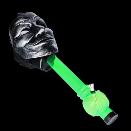 Anonymous Gas Mask Bong with Acrylic Bubble Tube