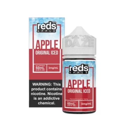 7 Daze – Reds Apple Iced 60mL - Vapebazaar Pk