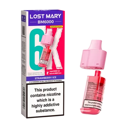 Strawberry Ice Lost Mary BM6000 Refill Pack - Ecigwizard