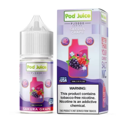 Sakura Grape Ice by Pod Juice PJ5000 Series Salt 30mL