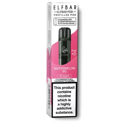 Watermelon BG Elfbar 600 Prefilled Pods - 20 mg/ml