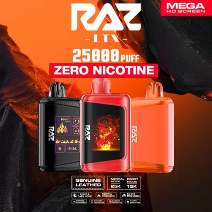 RAZ LTX 25K Zero Nicotine Disposable Device – 25,000 Puffs - New York Mint (0% Nic)