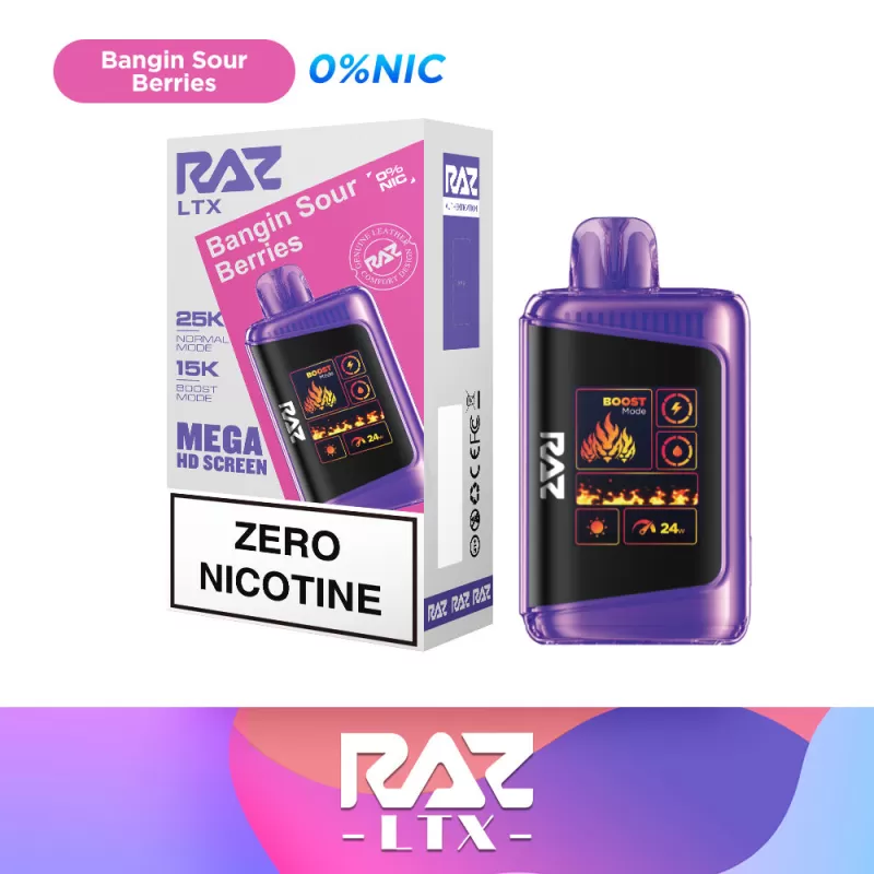 RAZ LTX 25K Zero Nicotine Disposable Device – 25,000 Puffs - New York Mint (0% Nic) - Image 2