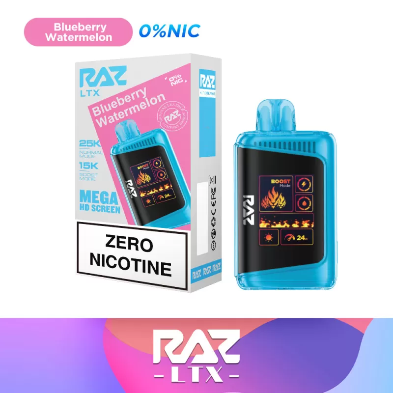 RAZ LTX 25K Zero Nicotine Disposable Device – 25,000 Puffs - New York Mint (0% Nic) - Image 3