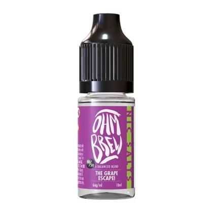The Grape Escape By Ohm Brew Balanced Blends 10ml Salt - Nicotine Strength#12mg (Salt)>6mg (Salt)>18mg (Salt)>3mg (Salt) (29ACA7)
