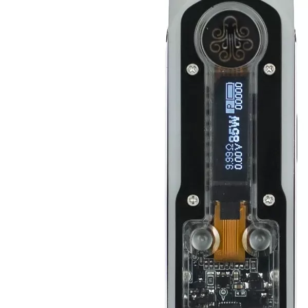 Cthulhu Mod Craftsman 85W Box Mod - Black / White Delrin, Clear / White Delrin - Image 2