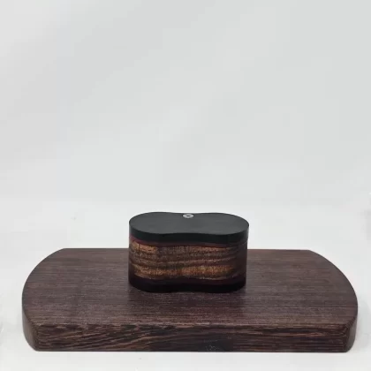 5ml Glass Container Set in Bocote/Ebony/Red Heart by PhattPiggie