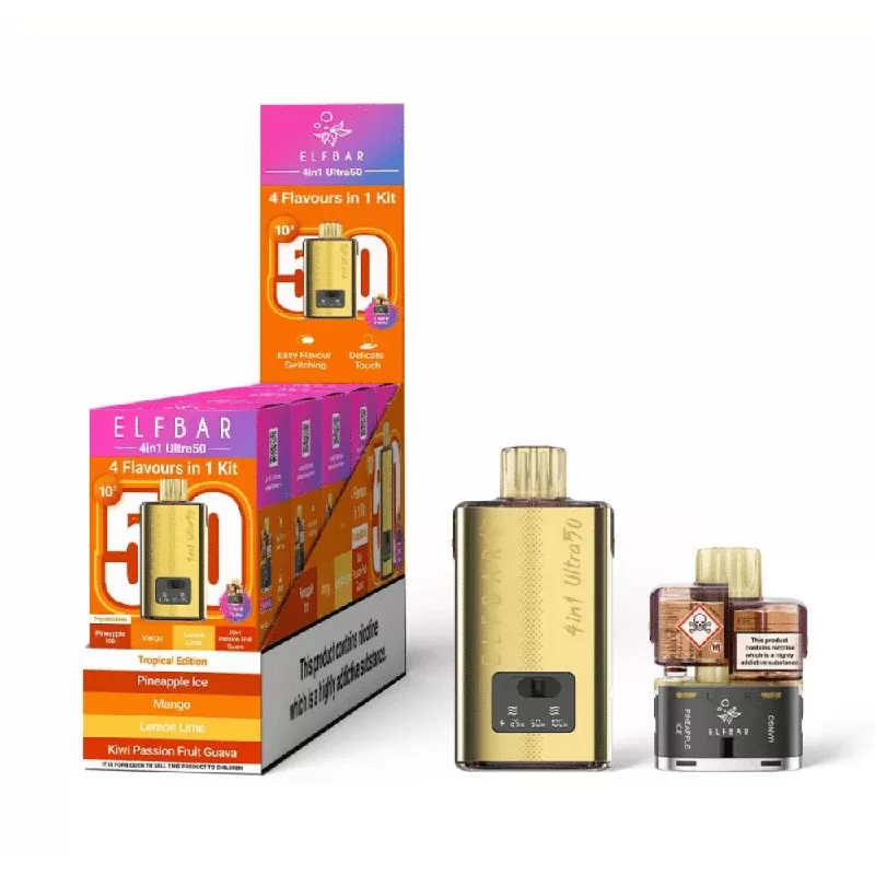Elf Bar 4in1 Ultra 50 Prefilled Pod Kit Tropical Edition - Strength#20mg (FB82FD)