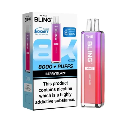 The Crystal Bling Max 8000 Prefilled Vape Kit - Blueberry Raspberry