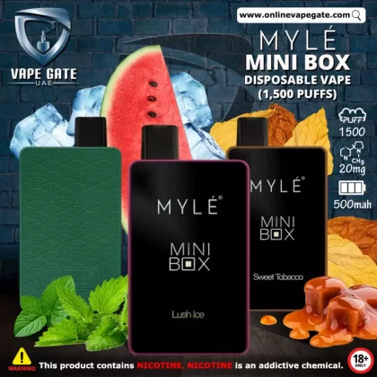Myle Mini Box Disposable Vape (1,500 Puffs) - 20 mg / Clear