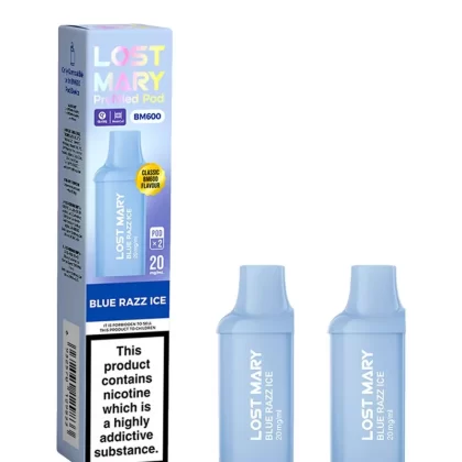 Blue Razz Ice Lost Mary BM600 Pods (x2) - 20mg (2%)