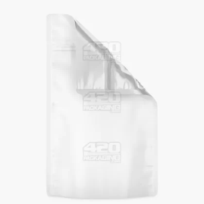 Tamper Evident | Matte White Vista PCR Mylar Bags (Tear Notch) | 5in x 8.1in – 14g – 1000 Count