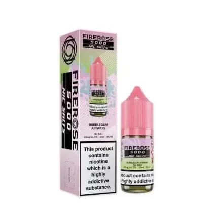 BUBBLEGUM AIRWAYS NICOTINE SALT E-LIQUID BY FIREROSE 5000